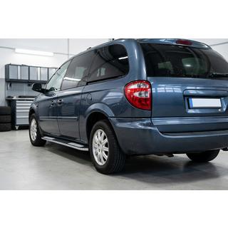 Бокові пороги Tayga V2 (2 шт., алюміній) Chrysler Voyager 2001-2007 рр. фото 1
