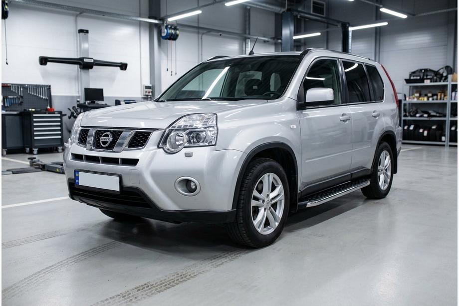 Nissan X-trail T31 2007-2014 рр. Бокові пороги BlackLine (2 шт., алюміній) Фото 1