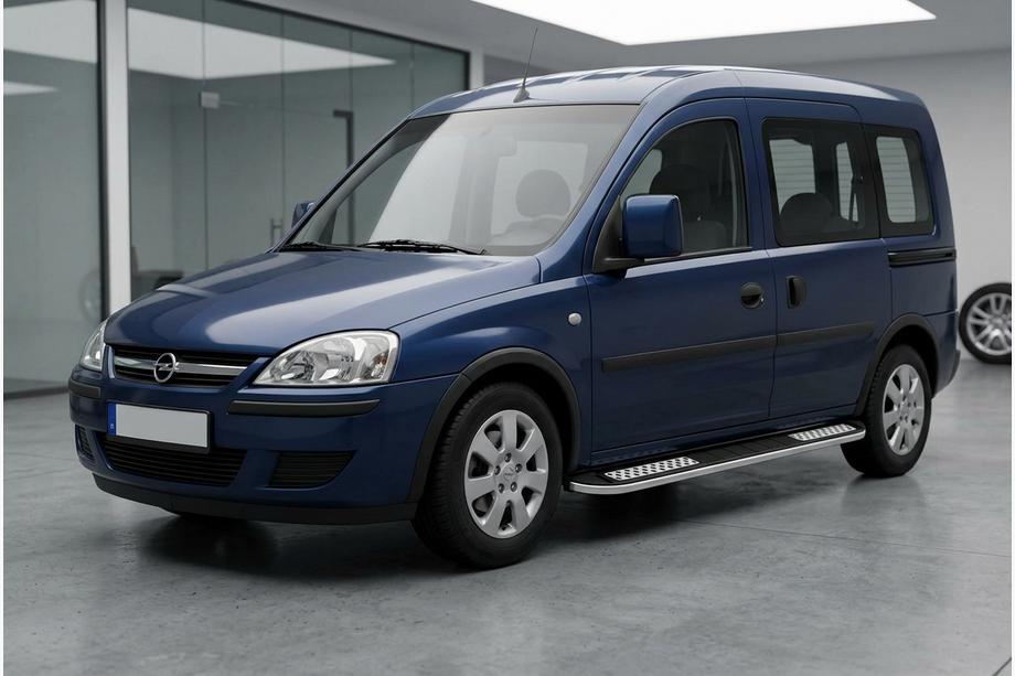 Opel Combo 2002-2012 рр. Бокові пороги Tayga V2 (2 шт., алюміній) Image