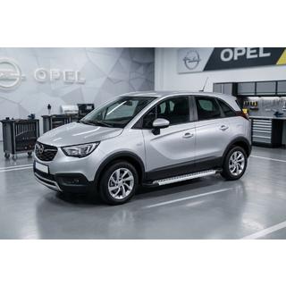 Бокові пороги New Vision Grey (2 шт., алюміній) Opel Crossland X 2017-2024 рр. фото 1