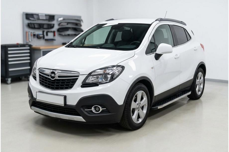 Opel Mokka 2012-2021 рр. Бокові пороги BlackLine (2 шт., алюміній) Image