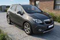 Opel Mokka 2012-2021 рр. Бокові пороги Tayga Black (2 шт., алюміній) фото 1