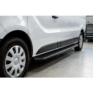 Бокові пороги Tayga Black (2 шт., алюміній) Opel Vivaro 2001-2015 рр. фото 1