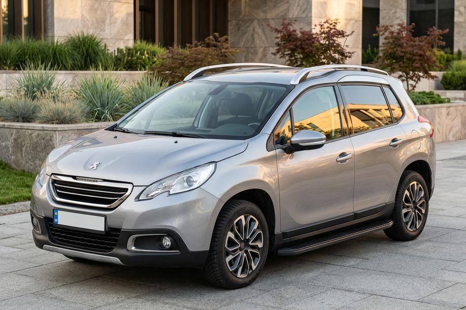 Peugeot 2008 2013-2019 рр. Бокові пороги Tayga Black (2 шт., алюміній) Image
