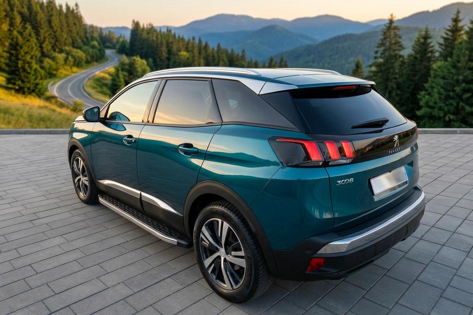 Peugeot 3008 2016-2023 рр. Бокові пороги BlackLine (2 шт, алюміній)