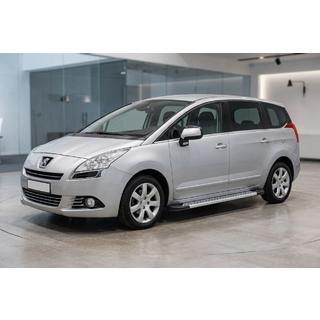Бокові пороги New Vision Grey (2 шт., алюміній) Peugeot 5008 2009-2016 рр. фото 1