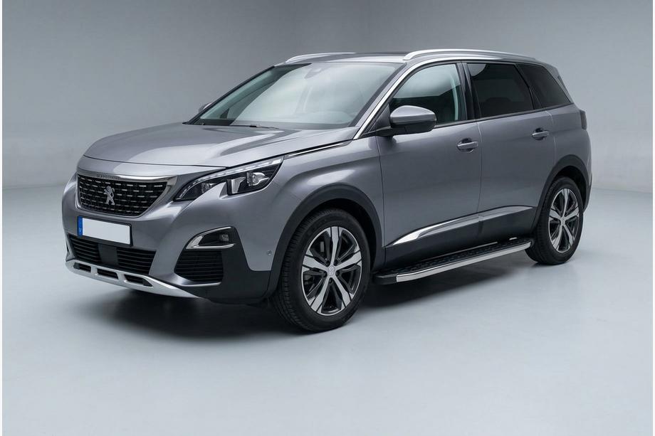 Peugeot 5008 2016-2023 рр. Бокові пороги BlackLine (2 шт., алюміній) Фото 1