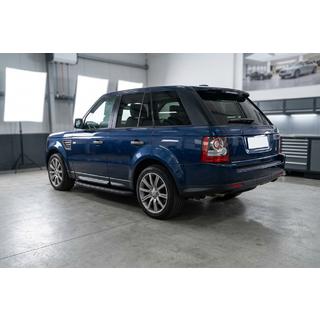 Бокові пороги Tayga Black (2 шт., алюміній) Range Rover Sport 2005-2013 рр. фото 1