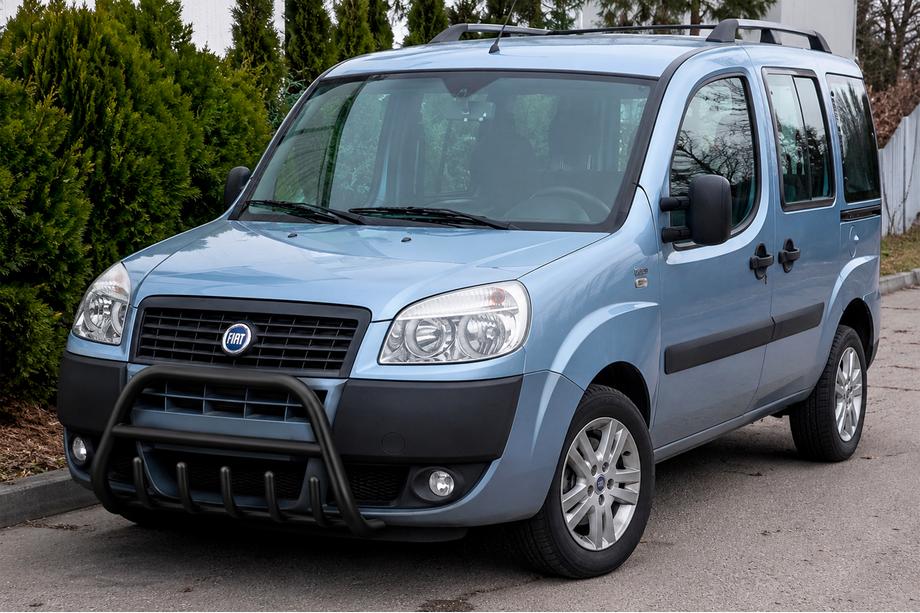 Fiat Doblo I 2005-2010 рр. Кенгурятник WT004 Black (чорний) Image