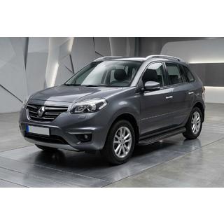 Бокові пороги Tayga Black (2 шт., алюміній) Renault Koleos 2008-2016 рр. фото 1