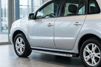 Renault Koleos 2008-2016 рр. Бокові пороги BlackLine (2 шт., алюміній) фото 1