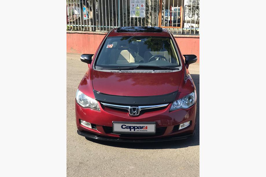 Honda Civic Sedan VIII 2006-2011 рр. Накладка на передній бампер ЛИП (чорна) Image