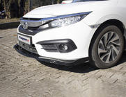 Honda Civic Sedan X 2016-2021 рр. Накладка на передній бампер ЛИП V1 (чорна) фото 2