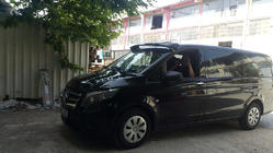 Mercedes Vito/V-class W447 2014- рр. Козирьок на лобове скло (чорний глянець, 5мм) фото 2