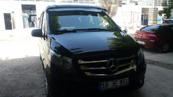 Mercedes Vito/V-class W447 2014- рр. Козирьок на лобове скло (чорний глянець, 5мм) фото 3