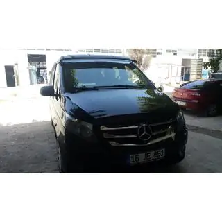 Козирьок на лобове скло (чорний глянець, 5мм) Mercedes Vito/V-class W447 2014- рр. фото 4