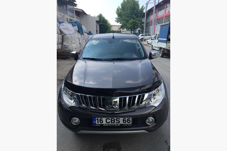 Mitsubishi L200 2015-2024 рр. Дефлектор капоту (2015-2019, EuroCap) Фото 10