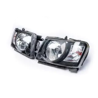 Передня оптика Safari Black (2004-2008, 2шт) Nissan Patrol Y61 1997-2011 рр. фото 3