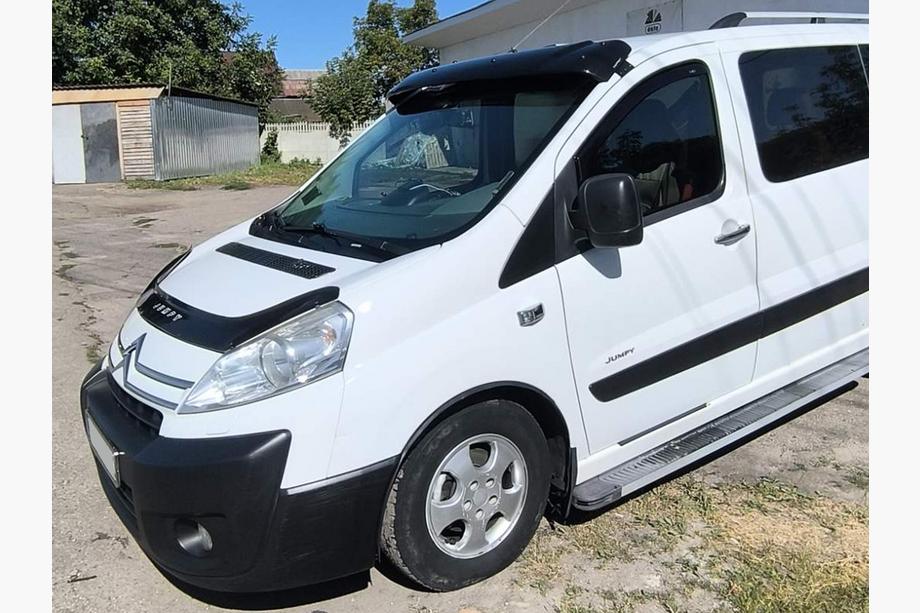 Citroen Jumpy 2007-2017 рр. Козирьок на лобове скло (чорний глянець, 5мм) Фото 2