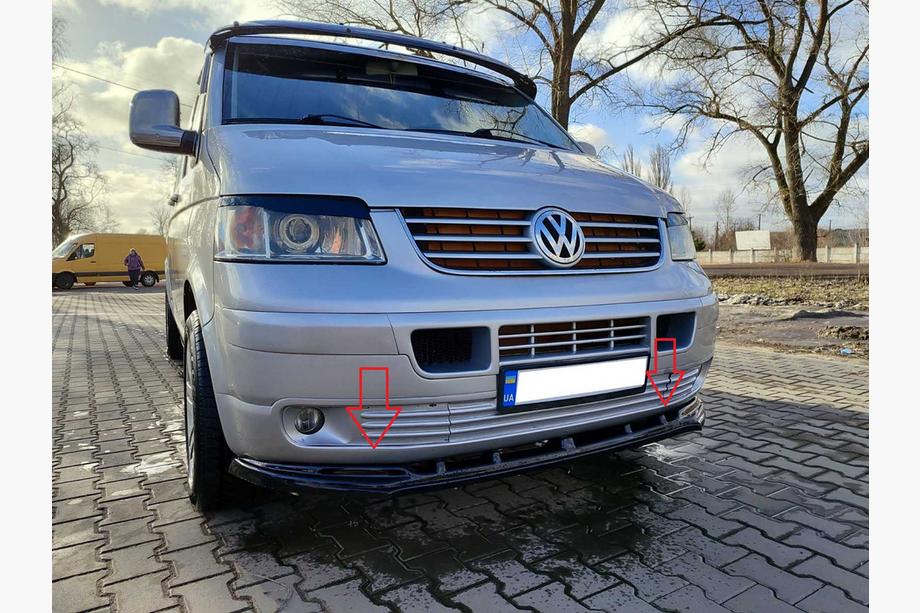 Volkswagen T5 Caravelle 2004-2010 рр. Передня лип накладка (ABS) Image