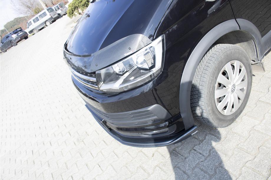 Volkswagen T6 2015-2024 рр. Передня лип накладка під карбон 2015-2018 (ABS) Фото 12