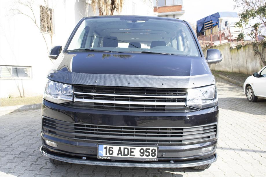 Volkswagen T6 2015-2024 рр. Дефлектор капоту під карбон (EuroCap) Фото 5
