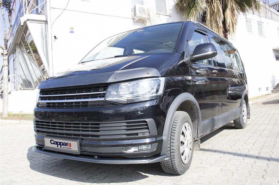 Volkswagen T6 2015-2024 рр. Дефлектор капоту під карбон (EuroCap) Фото 9