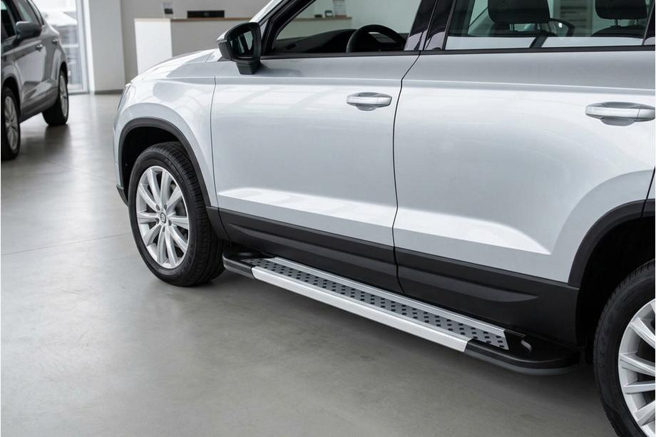 Seat Ateca 2016- рр. Бокові пороги New Vision Grey (2 шт., алюміній) Фото 1