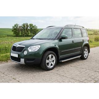 Бокові пороги BlackLine (2 шт., алюміній) Skoda Yeti 2009-2017 рр. фото 1