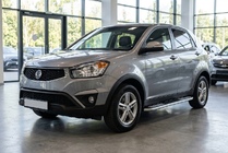SsangYong Korando 2010-2019 рр. Бокові пороги Tayga V2 (2 шт., алюміній) фото 1