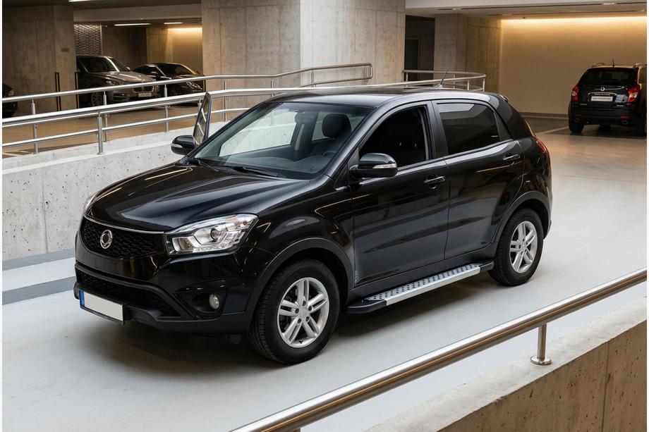 SsangYong Korando 2010-2019 рр. Бокові пороги New Vision Grey (2 шт., алюміній) Фото 1