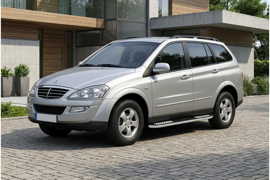 SsangYong Kyron 2005-2014 рр. Бокові пороги Tayga V2 (2 шт., алюміній) Image