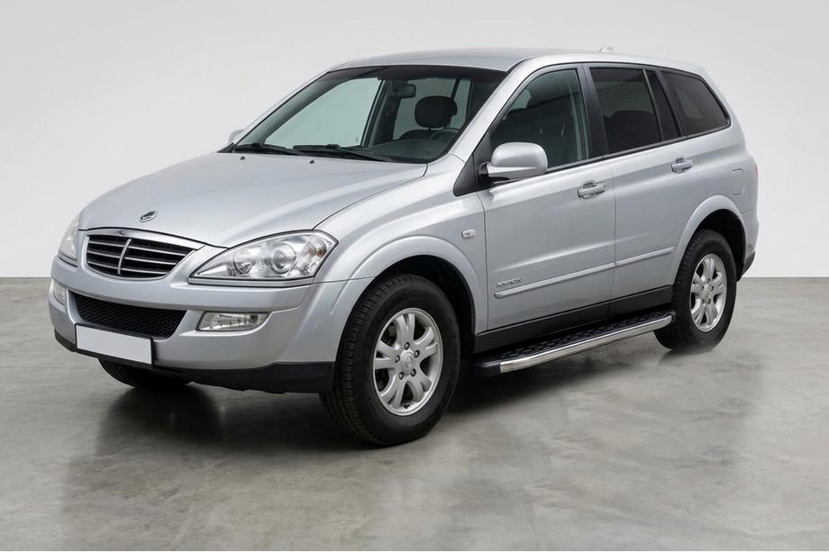 SsangYong Kyron 2005-2014 рр. Бокові пороги BlackLine (2 шт., алюм) Фото 1