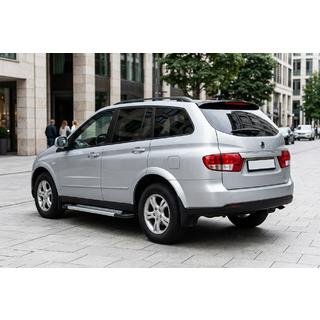 Бокові пороги New Vision Grey (2 шт., алюм) SsangYong Kyron 2005-2014 рр. фото 1