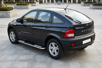 SsangYong Action 2005-2018 рр. Бокові пороги Tayga V2 (2 шт., алюміній) фото 1