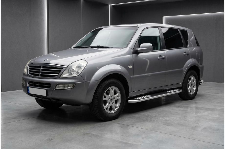 SsangYong Rexton I 2001-2017 рр. Бокові пороги Tayga V2 (2 шт., Алюміній) Фото 1