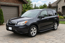 Subaru Forester 2013-2018 рр. Бокові пороги Tayga Black (2 шт., алюміній) фото 1