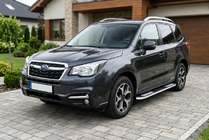 Subaru Forester 2013-2018 рр. Бокові пороги Tayga V2 (2 шт., алюміній) фото 1