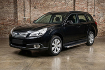 Subaru Outback 2009-2014 рр. Бокові пороги BlackLine (2 шт., алюміній) фото 1