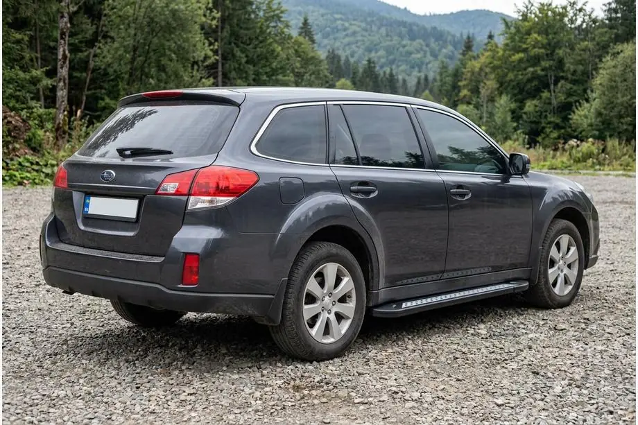 Subaru Outback 2009-2014 рр. Бокові пороги New Vision Black (2 шт., алюміній) Image