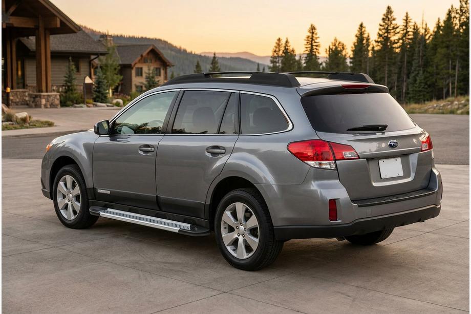 Subaru Outback 2009-2014 рр. Бокові пороги New Vision Grey (2 шт., алюміній) Image