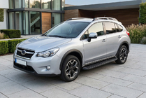 Subaru XV 2011-2017 рр. Бокові пороги Tayga Black (2 шт., алюміній) фото 1