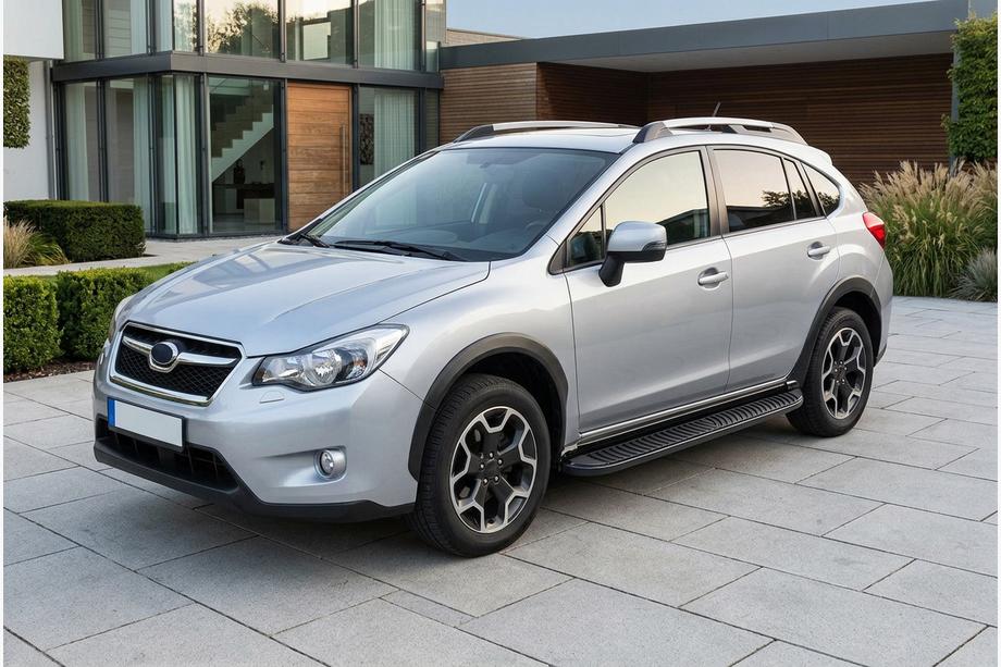 Subaru XV 2011-2017 рр. Бокові пороги Tayga Black (2 шт., алюміній) Image