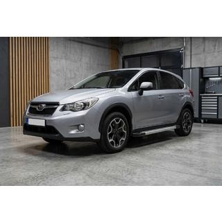 Бокові пороги New Vision Grey (2 шт., алюміній) Subaru XV 2011-2017 рр. фото 1