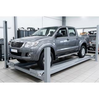 Бокові пороги BlackLine (2 шт., алюміній) Toyota Hilux 2006-2015 рр. фото 1