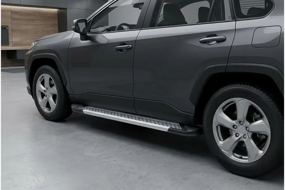 Toyota Rav 4 2019-2025 рр. Бокові пороги New Vision Grey (2 шт., алюміній) Фото 1