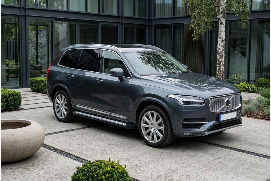 Volvo XC90 2015- рр. Бокові пороги New Vision Black (2 шт., алюміній) Фото 1