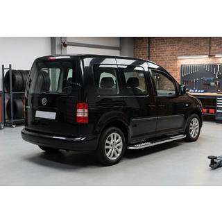 Бокові пороги Tayga V2 (2 шт., алюміній) Volkswagen Caddy 2004-2010 рр. фото 1