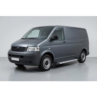 Бокові пороги New Vision Grey (2 шт., алюміній) Volkswagen T5 Transporter 2003-2010 рр. фото 1