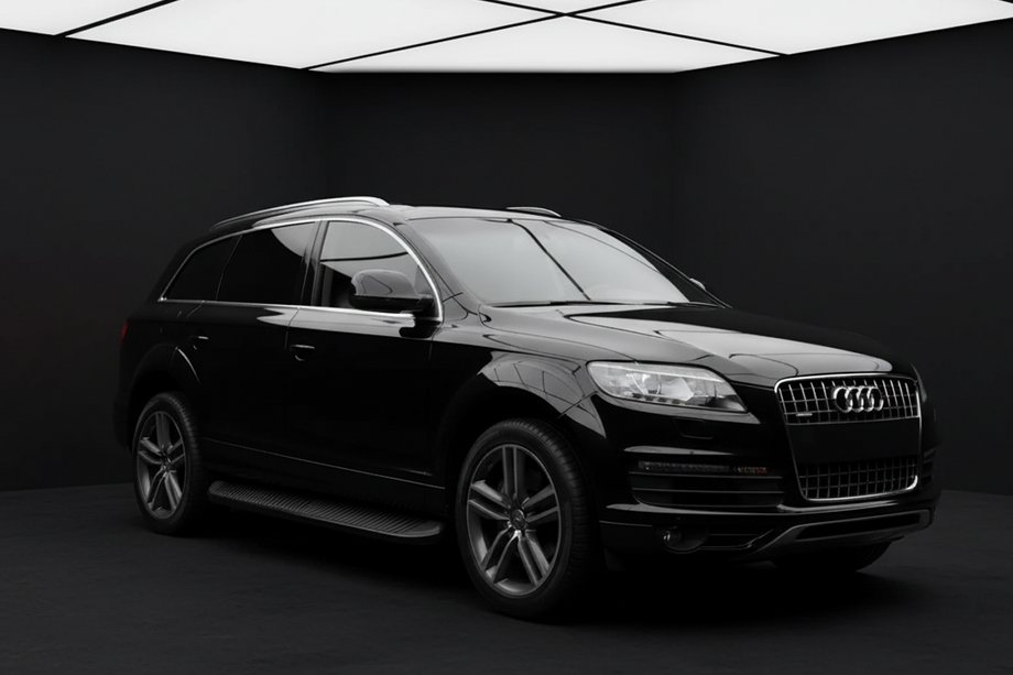 Audi Q7 2005-2015 рр. Бокові пороги Tayga Black (2 шт., алюміній) Image